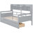 Twin Daybed, Gray - Strong Wood Slat Build, Bedside Storage & Functional Design Daybed In Supported Frame, Shelf Drawers For Utility-355514893-355514892