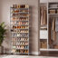 Abbi 48-60 Pair Stackable Shoe Rack,  with Adjustable Flat or Angled Shelves