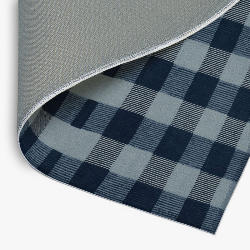 Tapis d'intérieur et d'extérieur à carreaux gris, Rectangulaire 8 pi x 10 pi