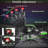 Hoffree Massage Ergonomic Gaming Chair with Bluetooth Speakers and RGB LED Lights-100105948