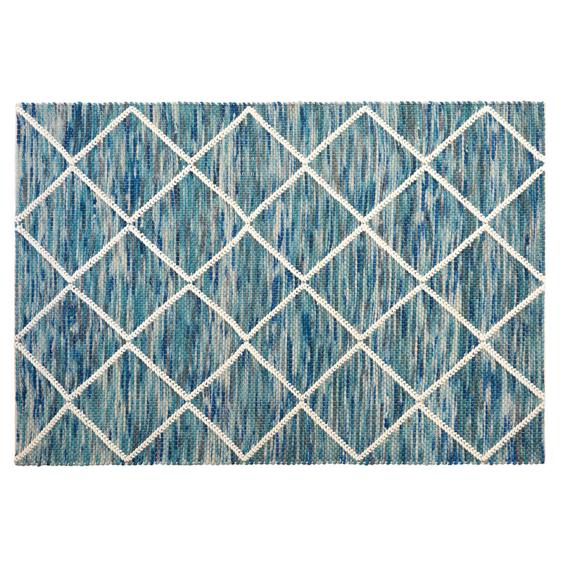 Games Geometric Wool Hand Woven Area Rug, Rectangle 140cm X 200cm