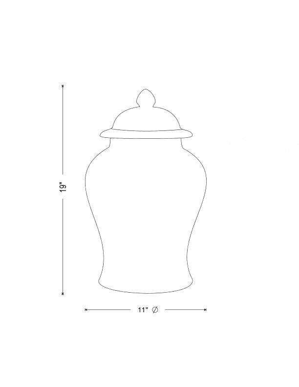 Georgia Handmade Ceramic / Porcelain Ginger Jar