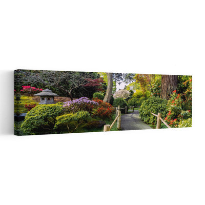 Plants In A Garden, Japanese Tea Garden, San Francisco, California, Usa Tranquil Abstract Flower Nature Wall Art
