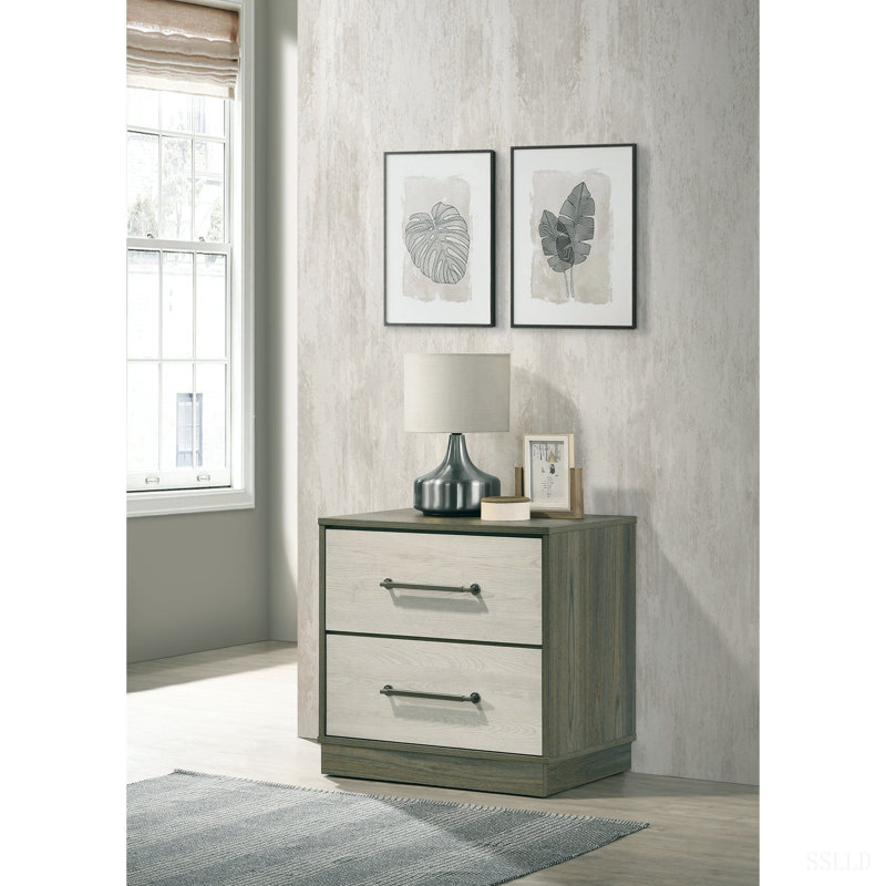 Table de chevet 2 tiroirs Edmondson