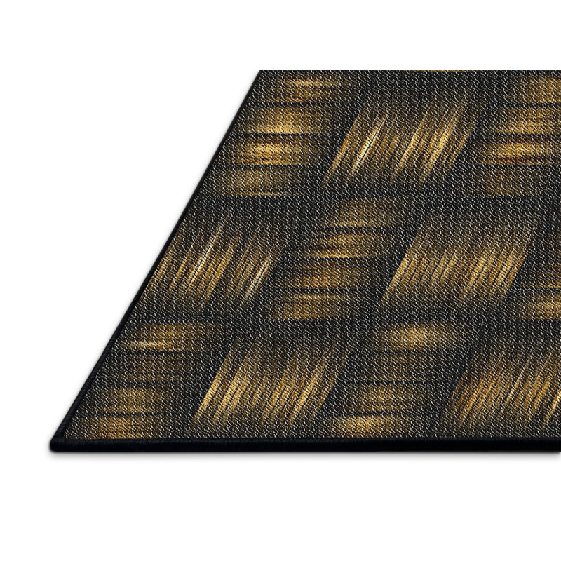 Tapis de zone vert foncé à motifs, Rectangle 8 pi x 12 pi