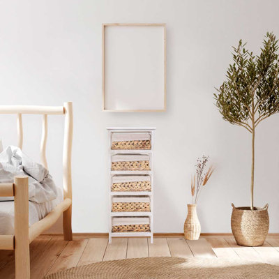 Burch Solid Wood 35cm W 5 - Drawer Chest of Drawers