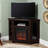 Euripides 48" Corner Media Console with Electric Fireplace-1579742907