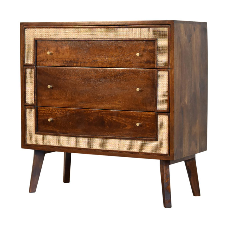 Muscadel Solid Wood 75cm W 3 - Drawer Chest of Drawers