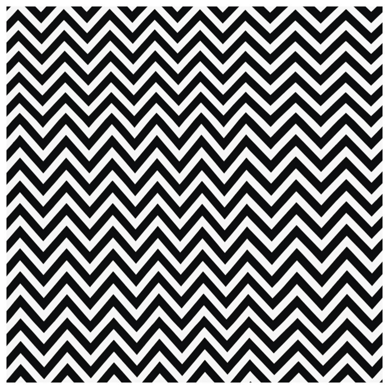 Édredon en zigzag noir et blanc, Lit simple