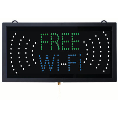 9.75'' Text & Numbers Themed LED Sign