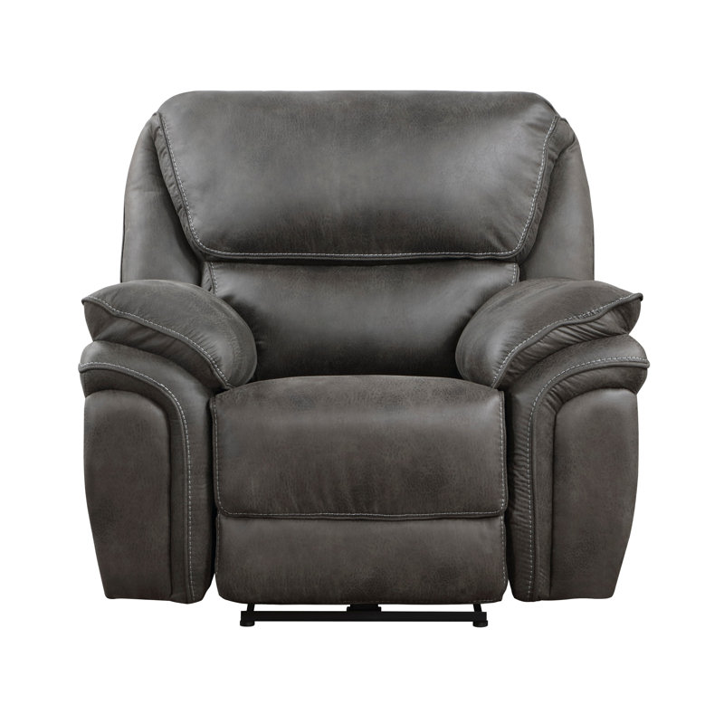 Kristeena Upholstered Power Reclining Home Theater Seat, Gray
