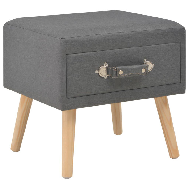 Parris 40cm W Bedside Table, Dark Grey