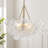 6-Light Swirled Bubble Glass Globe Chandelier-652111124