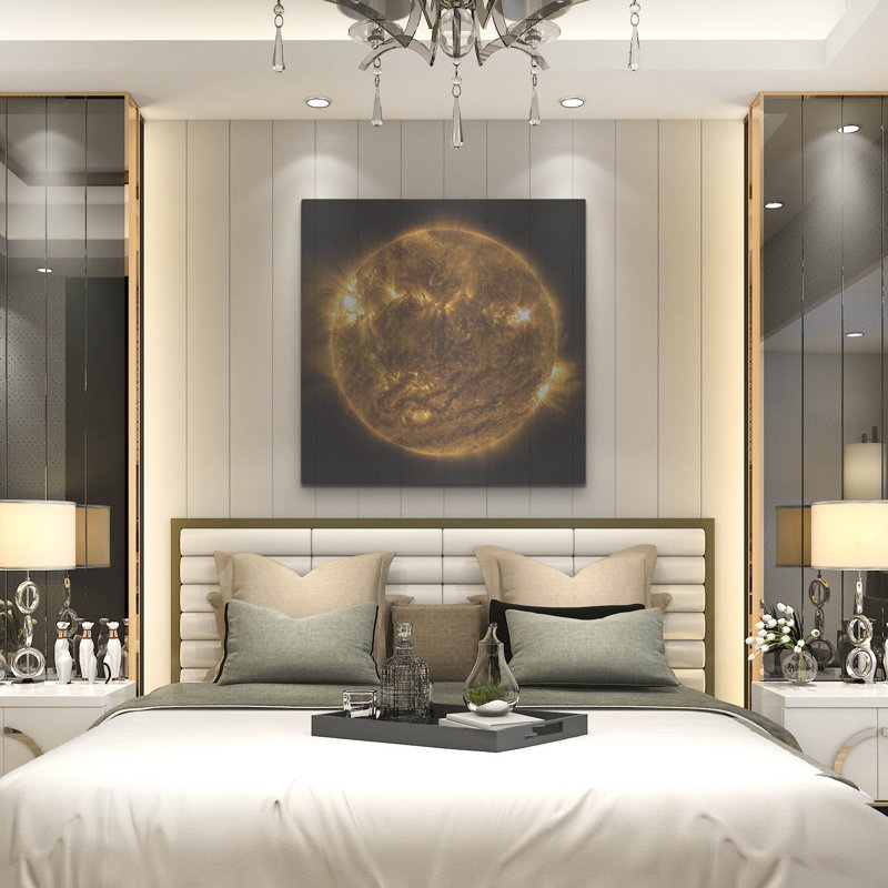 «The Sun», art mural en métal, H 12 po x l 12 po