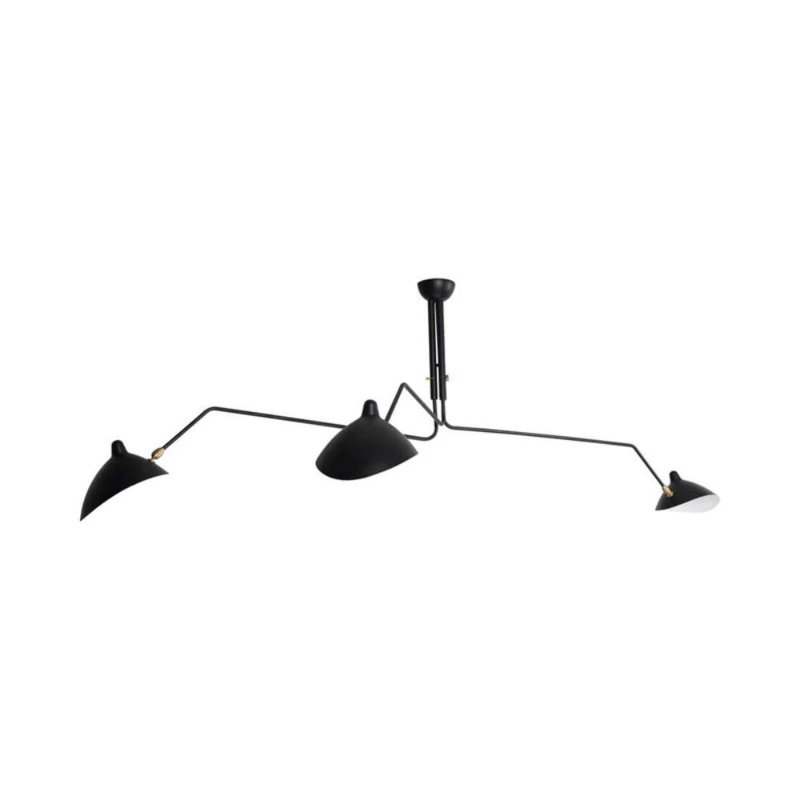 Luminaire suspendu réglable 3 lumières Arlo, Noir