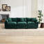 Nuage à 3 places en chenille, conception ergonomique, respirant, pour chambre à coucher et salon avec coussin double couche, style américain, assemblage rapide