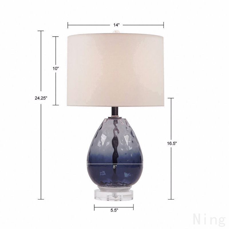 Lampe de table en verre Ombre