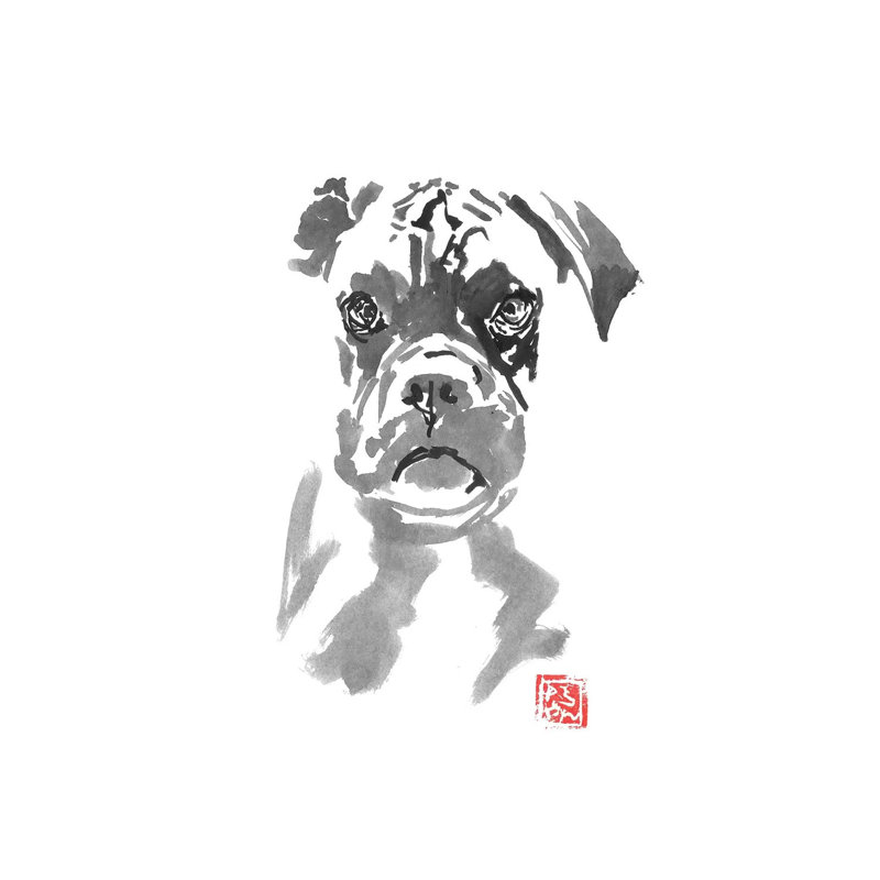 Bulldog by Péchane - Print on Canvas, Wrapped Canvas, 30.48 cm H x 45.72 cm W