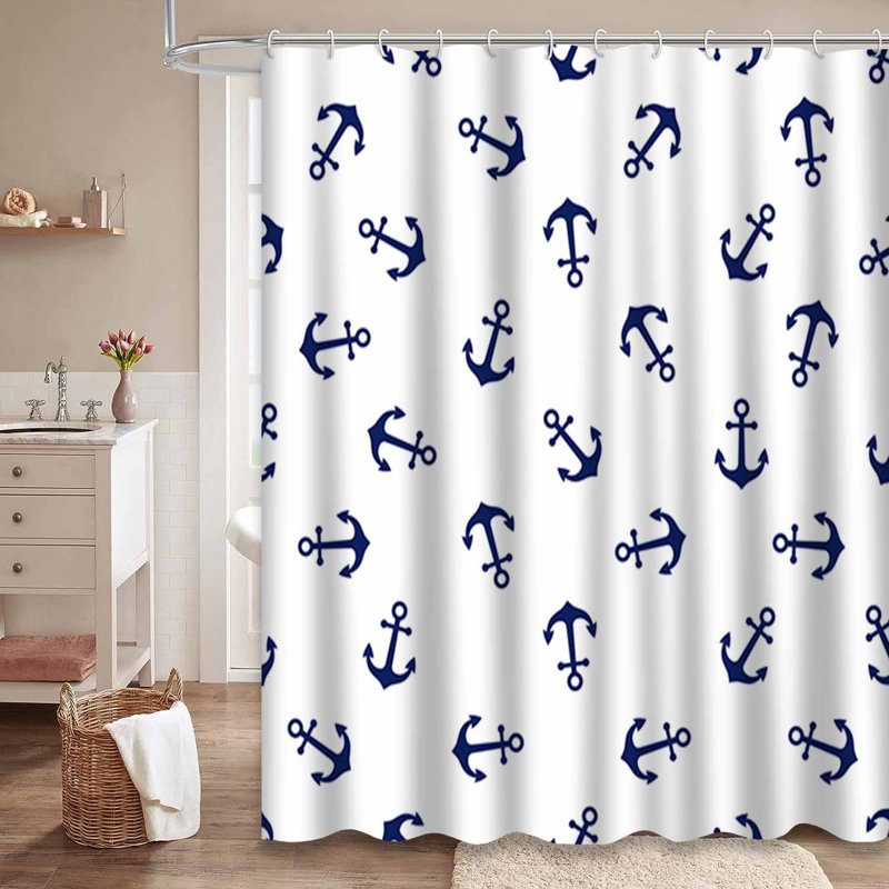 Rideau de douche imperméable à l'eau avec 12 crochets, L 72 po x l 84 po