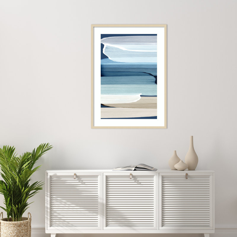 «Whispers of the Beach I» par Emma Peal, impression sur bois encadrée, H 41 po x l 30 po