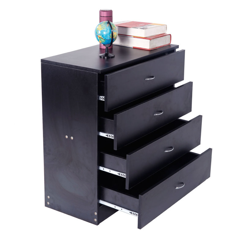 Brightyn 25.98'' W 4 - Drawer Dresser, Black
