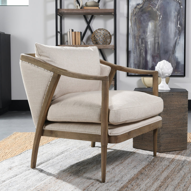Amira Accent Chair, Ivory