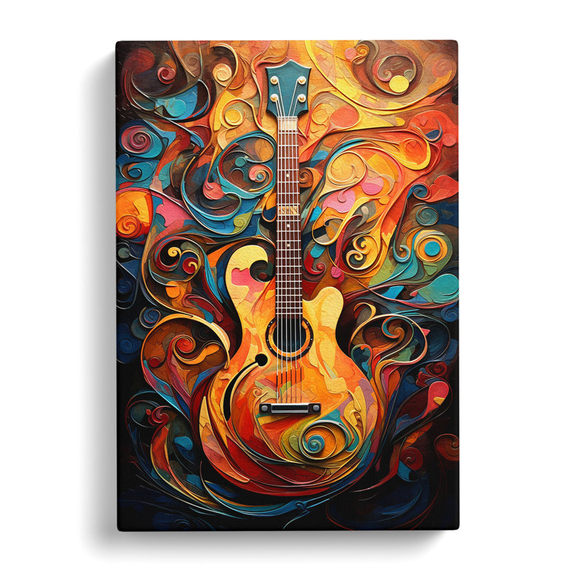 Guitar Tachisme - Print, 50cm H x 35cm W x 3cm D