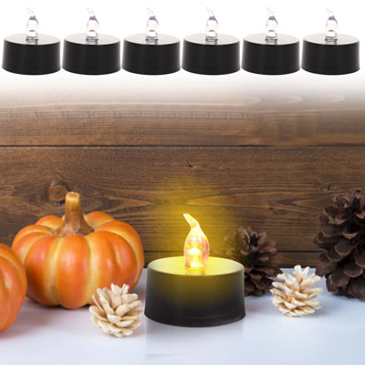 6pcs Halloween Soft Head Small Tea Wax Party  Electronic Candle Lights Camping  Furnishings Decoration Props Light