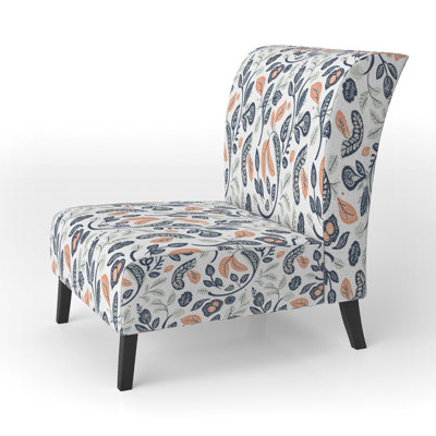 Fauteuil d'appoint Boho - Botanical Paisley Orange