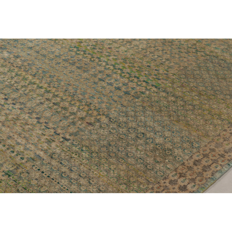 Rug & Kilim’S Modern Rug In Beige, Blue, And Sage Geometric Pattern