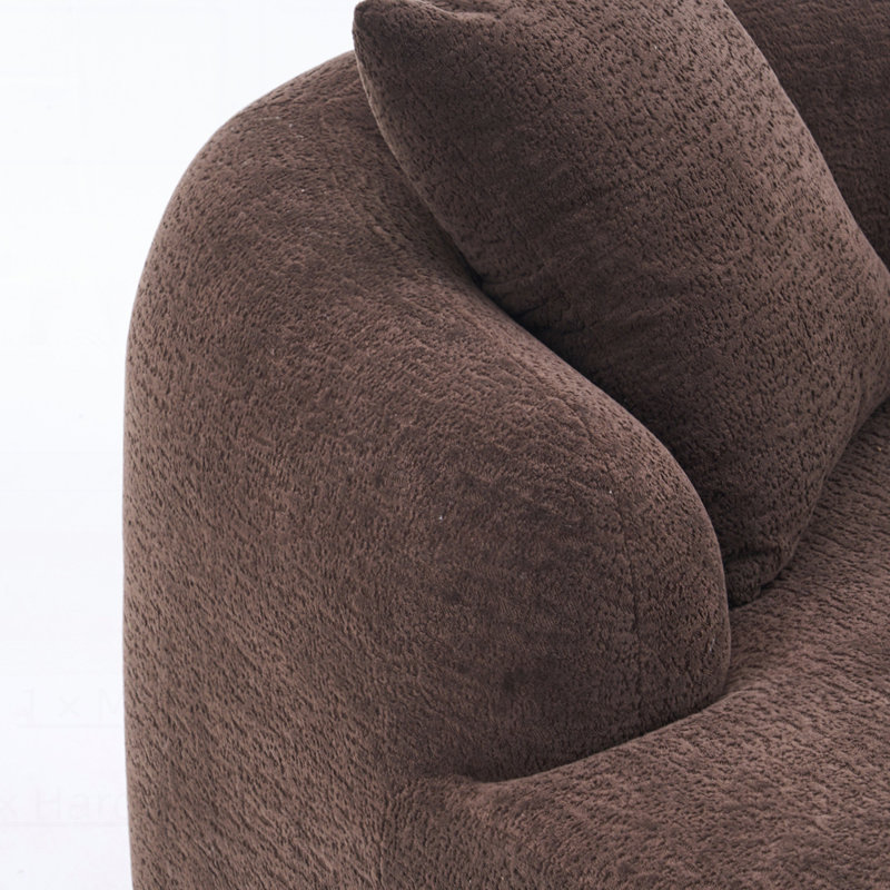 Canapé modulaire en forme de L à éponge avec compression Boneless, Brun