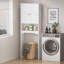 Armoire de rangement au-dessus de la toilette, tablette de salle de bain au-dessus de la toilette, organisateur d'armoire de rangement de salle de bain, économiseur d'espace de salle de bain en bois, blanc