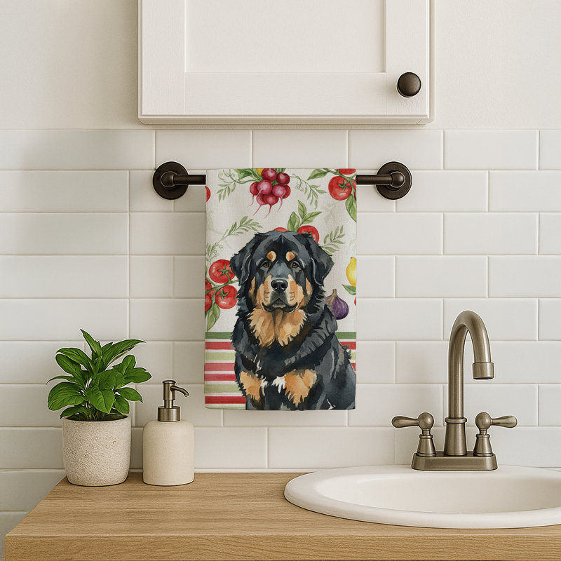 Torchon noir et brun clair, Black/Tan Tibetan Mastiff