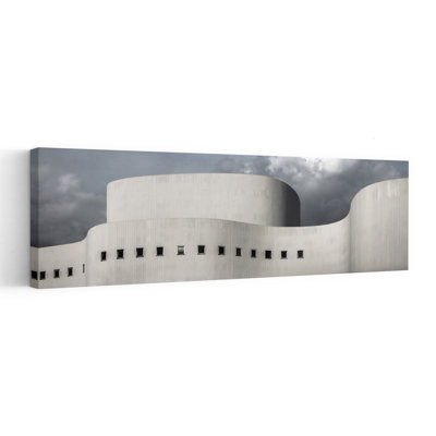 «Curved White», architecture abstraite contemporaine minimaliste, art mural urbain