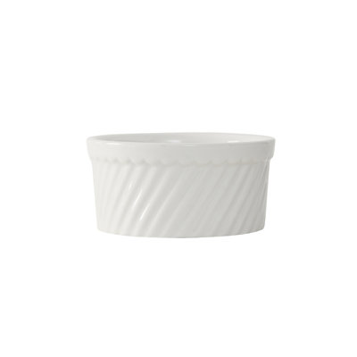 Tuxton Accessories – Eggshell Round VITRIFIED CHINA 24 Piece Ramekin / Soufflé Dish Bakeware Set