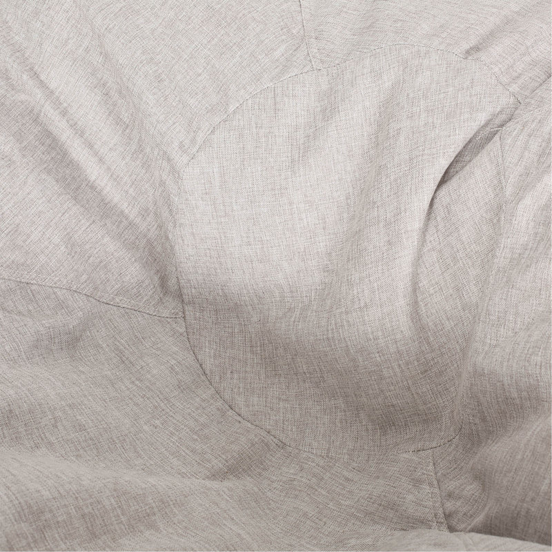 Fauteuil à billes rond Maxi, Similicuir gris pâle