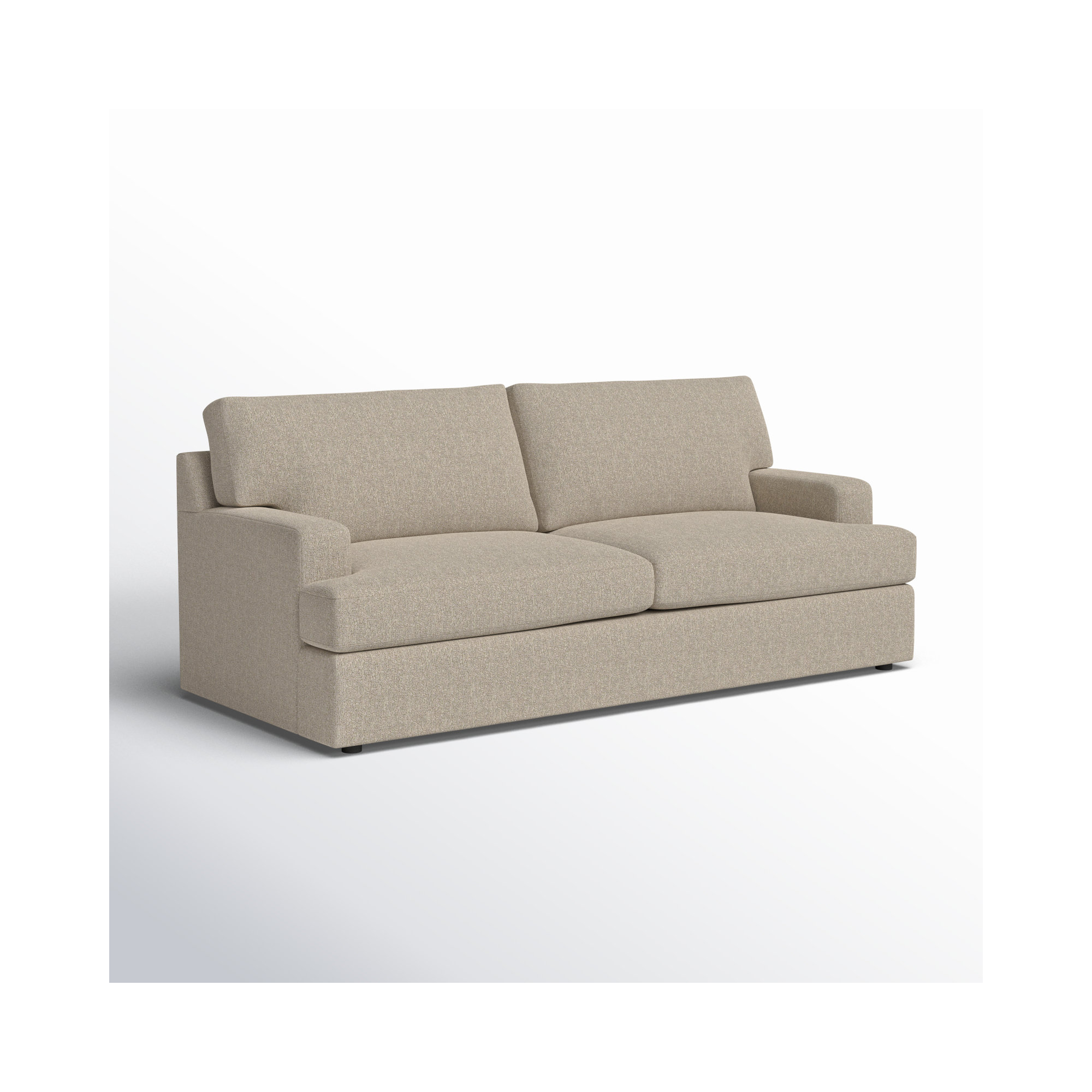 Cleo 84" Upholstered Custom Sofa, Davis Chateau Gray Bouclé