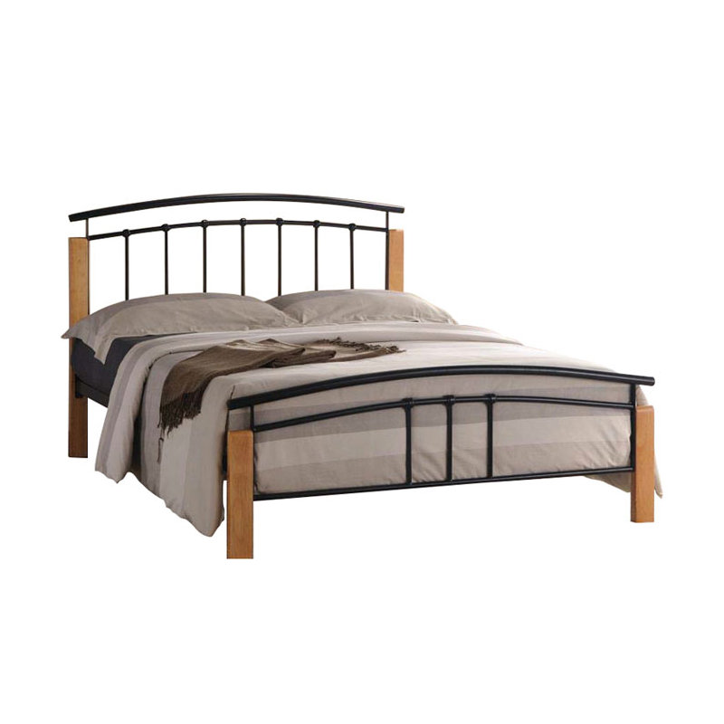 Solid Wood Bed, Small Double (4'), Black