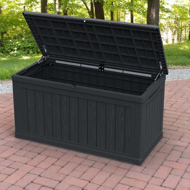 Boîte de rangement verrouillable en résine 230 gallons