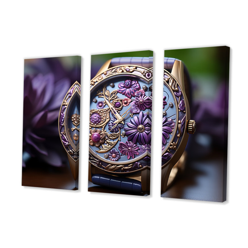 Popart Whimsical Garden Watches I - ensemble d'art mural sur toile Pop, H 40 po x l 60 po
