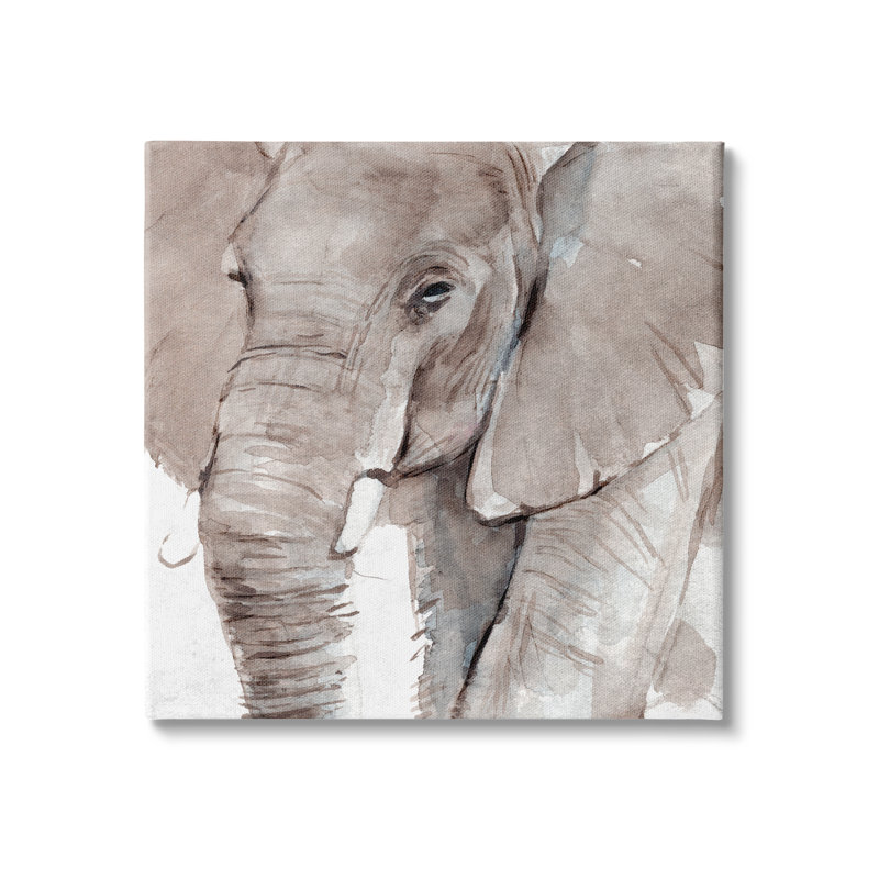 «9_Elephant Trunk Animal Portrait Grey Wrinkles Small Husks» par Art, Toile tendue, H 30 po x l 30 po