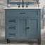 Meuble-lavabo de salle de bain avec lavabo, tiroirs et panneau de fibres à densité moyenne pour une solution de rangement durable et élégante