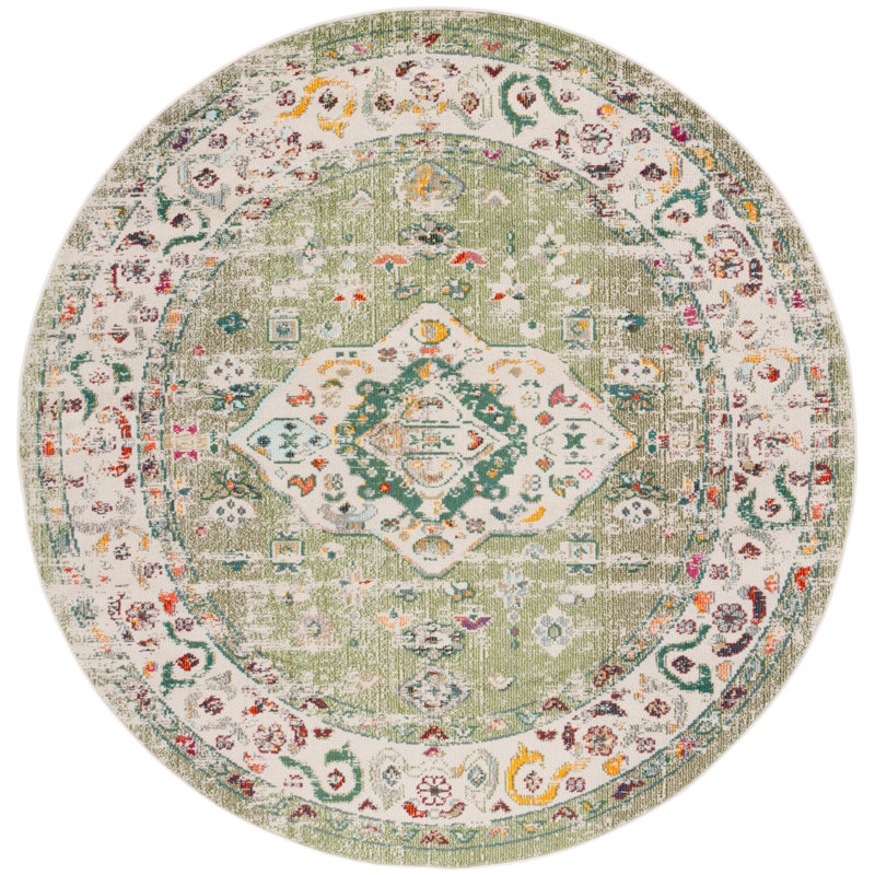 Oriental Area Rug, Round 201 cm