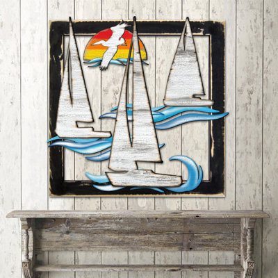 Décoration murale bateaux à voile Sunrise