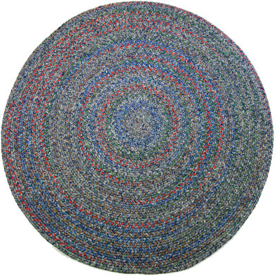 Tapis d'intérieur / extérieur en polypropylène tressé géométrique bleu Tartaglia