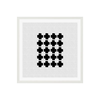 «Dessy noir et blanc abstrait III» par Orara Studio, reproduction sur toile