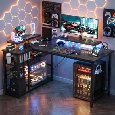 Modular L-Shaped Steel Computer Desk