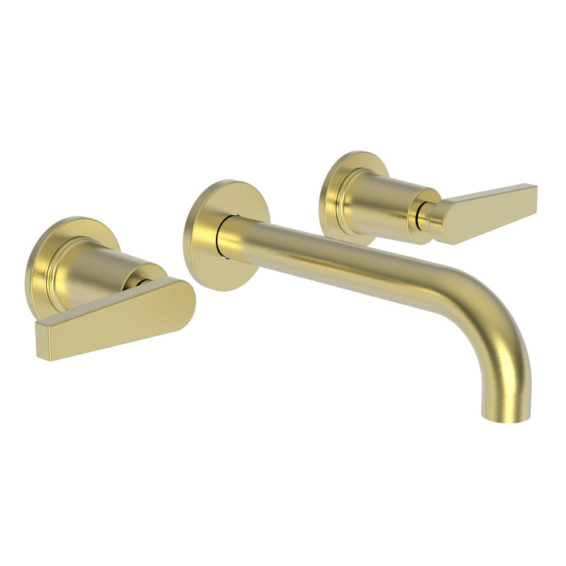Dorrance Wall Mount Bathroom Faucet, Satin Brass