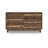 Lina 62 Inch Dresser, 6 Drawers W Ntegrated Handles, Rustic Walnut Brown