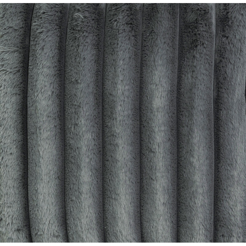 Méridienne 40 pouces en mousse viscoélastique Minky, Polyester gris